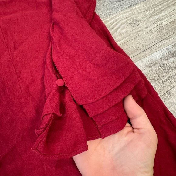 Soft Surroundings Red Button Front Long Sleeve Tunic B20 - Picture 6 of 6